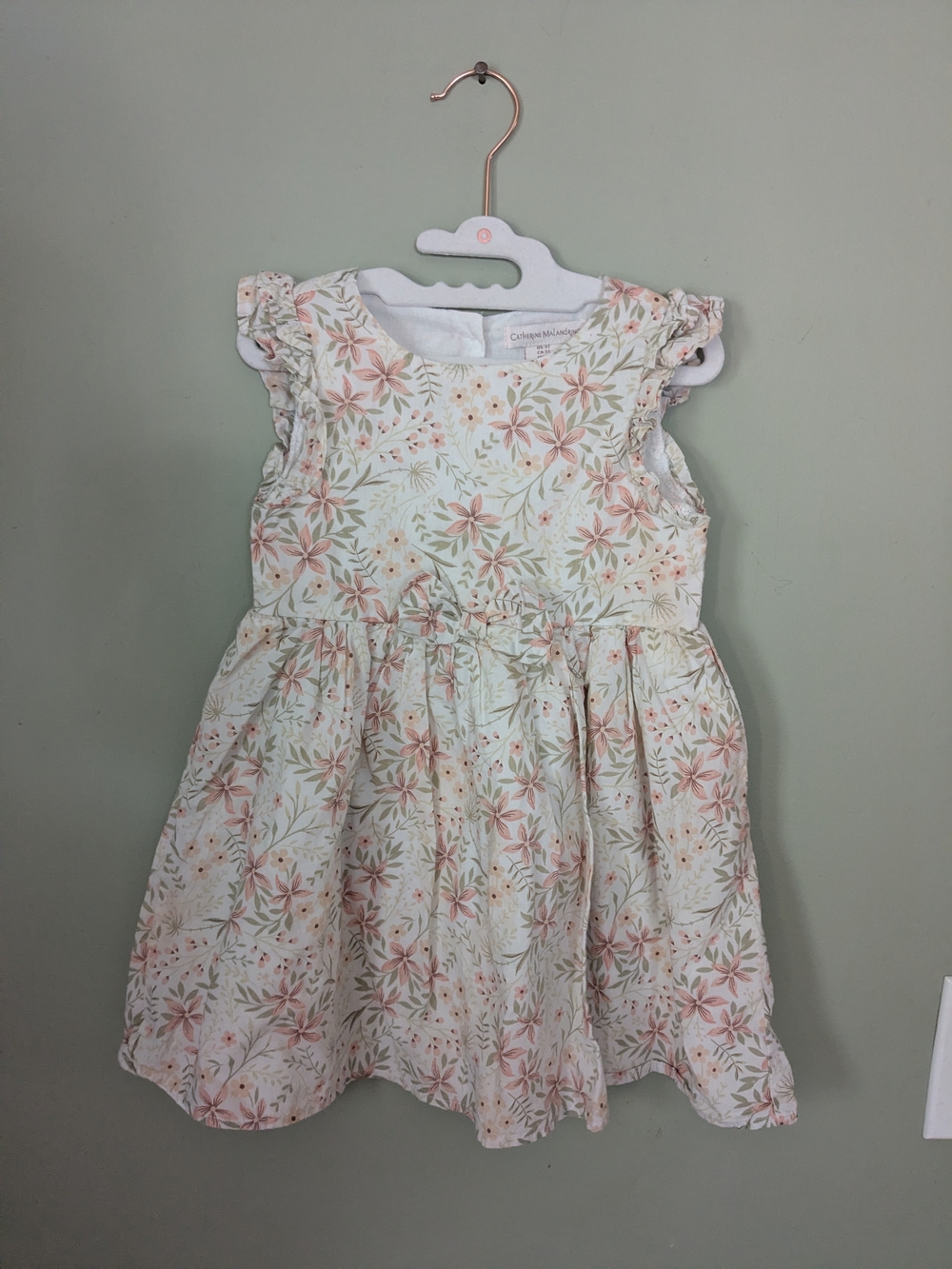 ⭐$7 WHEN BUNDLED⭐Catherine Malandrino Floral Cotton Dress in Pink & Green